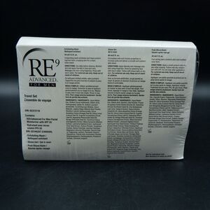 Arbonne RE9 Advanced MENS Skin Care Travel Set Wash Shave Gel Balm Case